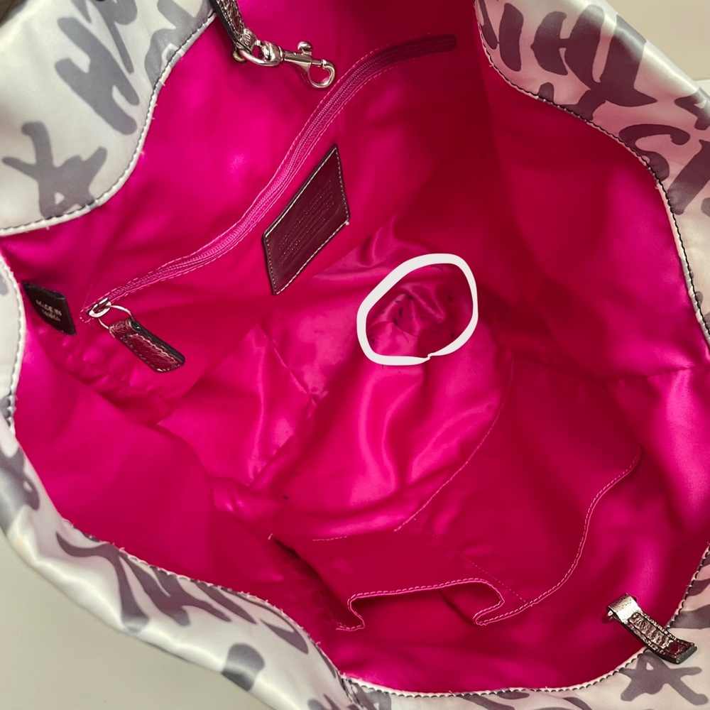 Coach White and Pink Floral Tote - Picture 12 of 15
